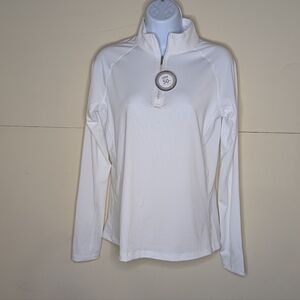 Lady Hagen White Quarter-Zip Sweatshirt